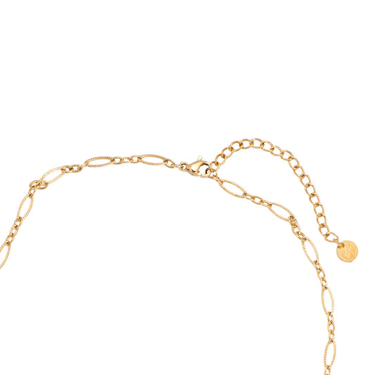 Vergoldete Damen Edelstahl Halskette minimalistisch