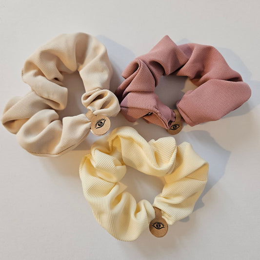 Koreanisches Haargummi Scrunchie beige