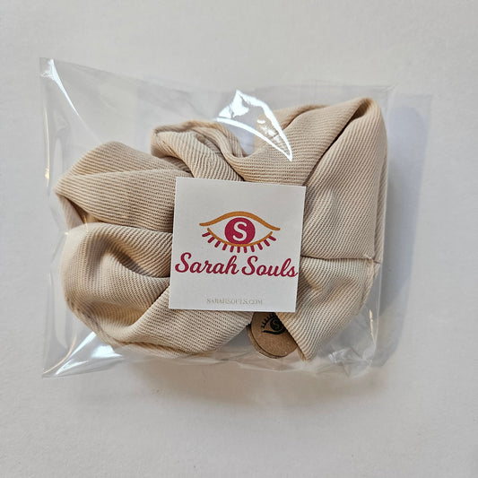 Koreanisches Haargummi Scrunchie beige