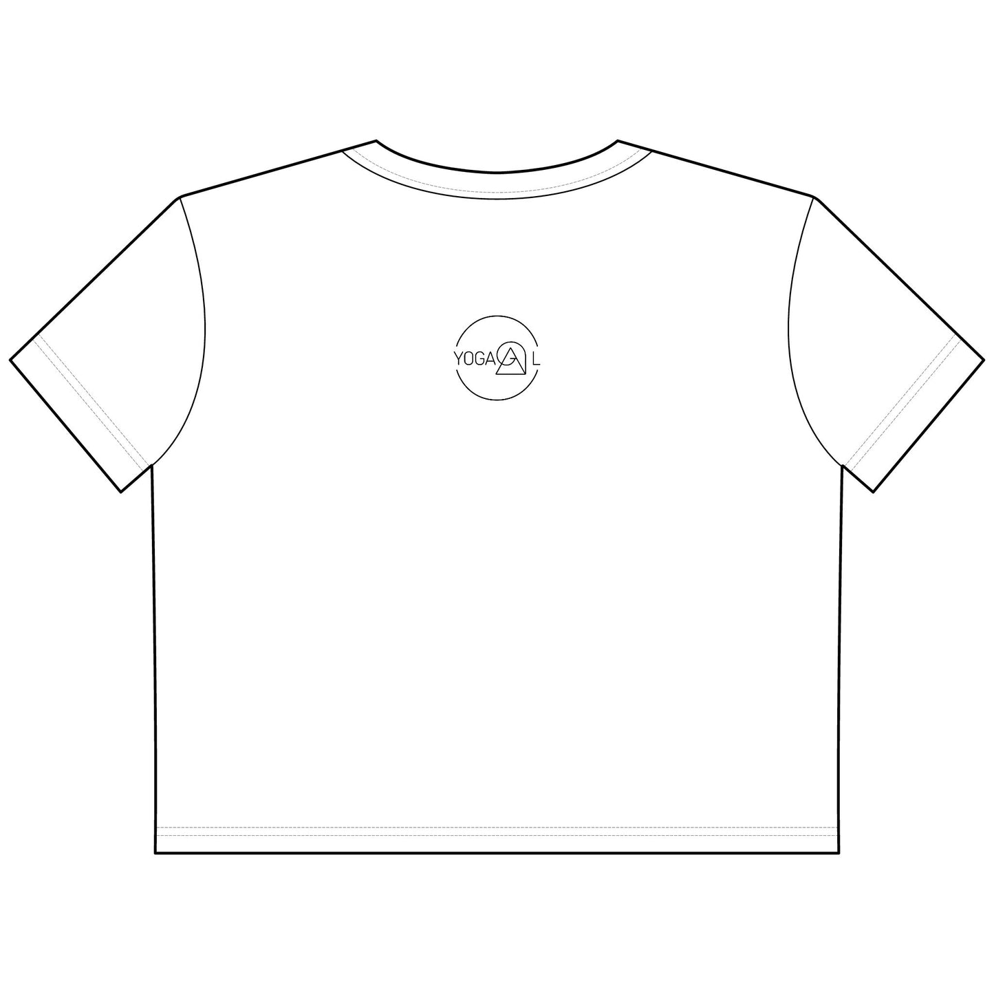Yoga Lotus Cropped Tee — Women's Yoga Shirt with Lotus & Pose Graphic