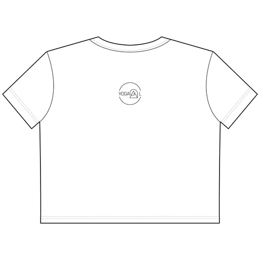 Yoga Crop T-Shirt Damen - yogagal Lotusblüte & Persönliches Wachstum