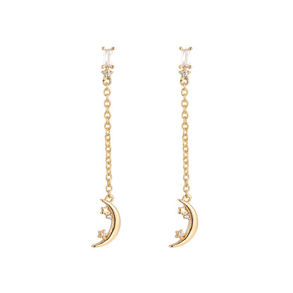 Moon Star Swing Vergoldete Ohrketten