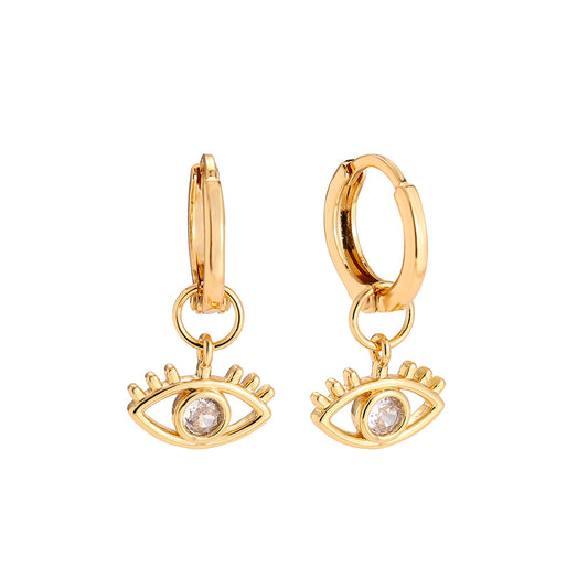 20mm Diamond Eye Vergoldete Ohrringe