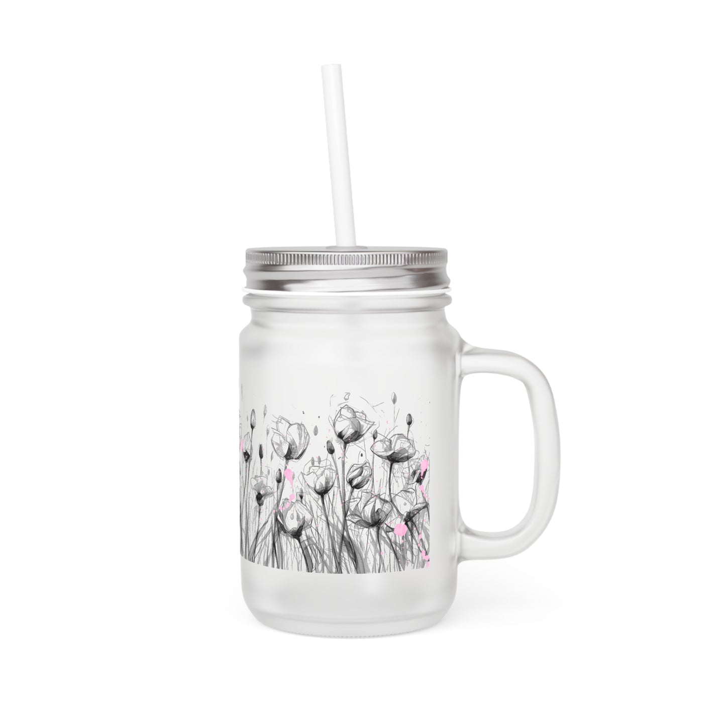 Floral Mason Jar Tumbler - Raum zum Wachsen