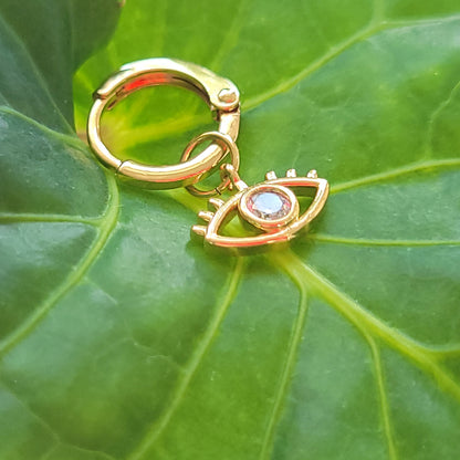 Ohrringe "Diamond Eye" vergoldet 20mm Hoops