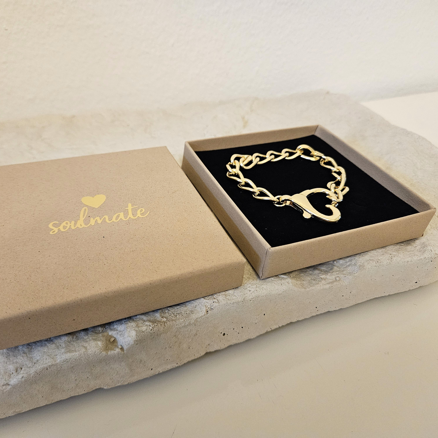 Halskettenverlängerung / Armband mit Herz Karabiner für Choker in Gold