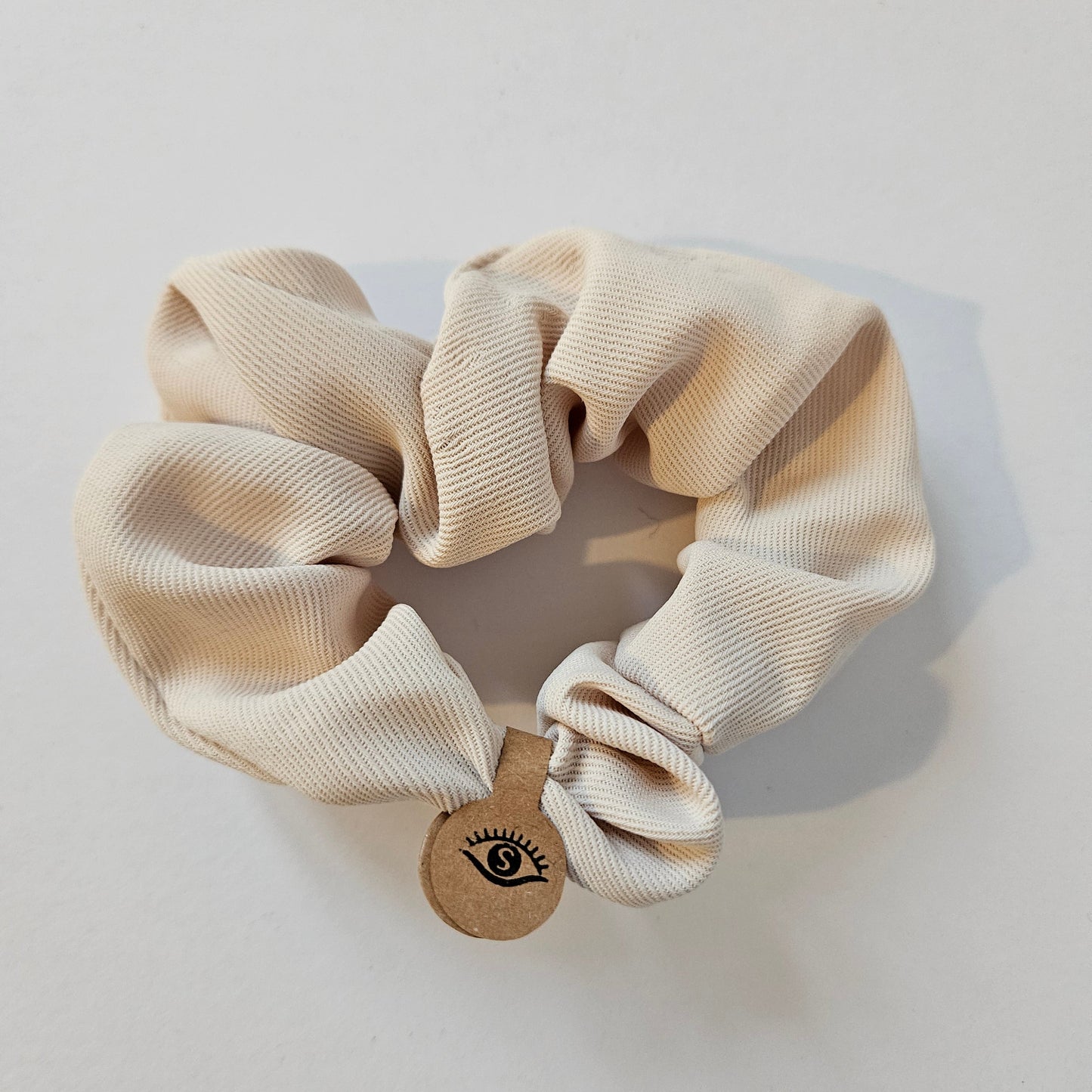 Koreanisches Haargummi Scrunchie beige