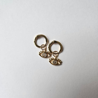 Ohrringe "Diamond Eye" vergoldet 20mm Hoops