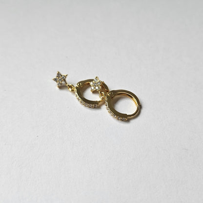 Ohrringe "Supernova Sprinkle" vergoldet 20mm Hoops