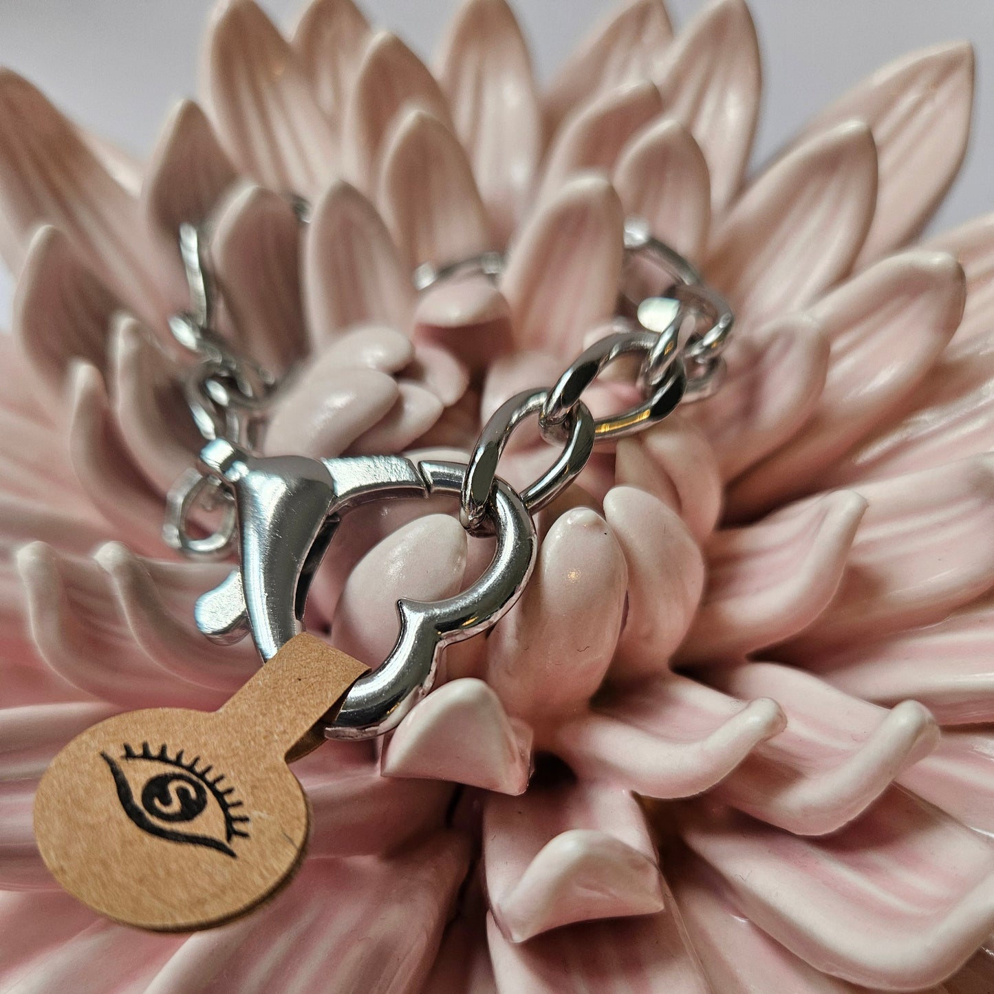 Halskettenverlängerung / Armband mit Herz Karabiner für Choker in silber
