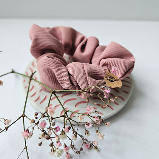 Koreanisches Haargummi Scrunchie rosa pink
