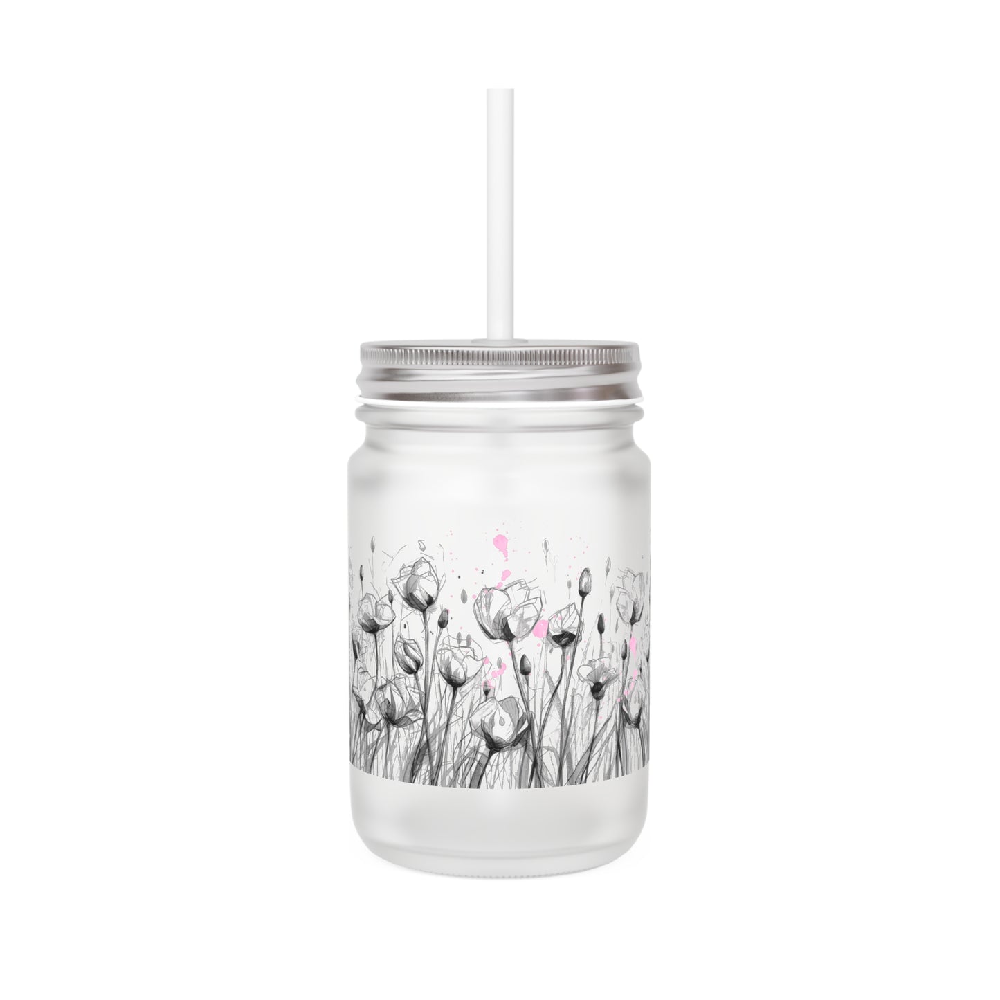 Floral Mason Jar Tumbler - Raum zum Wachsen