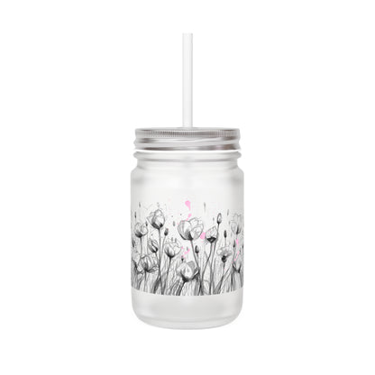 Floral Mason Jar Tumbler - Raum zum Wachsen