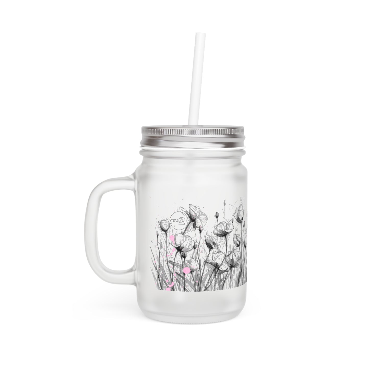 Floral Mason Jar Tumbler - Raum zum Wachsen