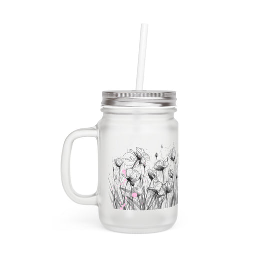Floral Mason Jar Tumbler - Raum zum Wachsen
