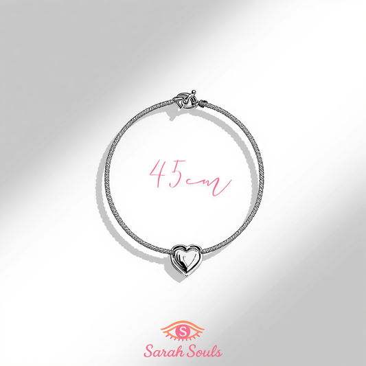 Liebesschloss Halskette mit Herz Karabiner Choker in silber