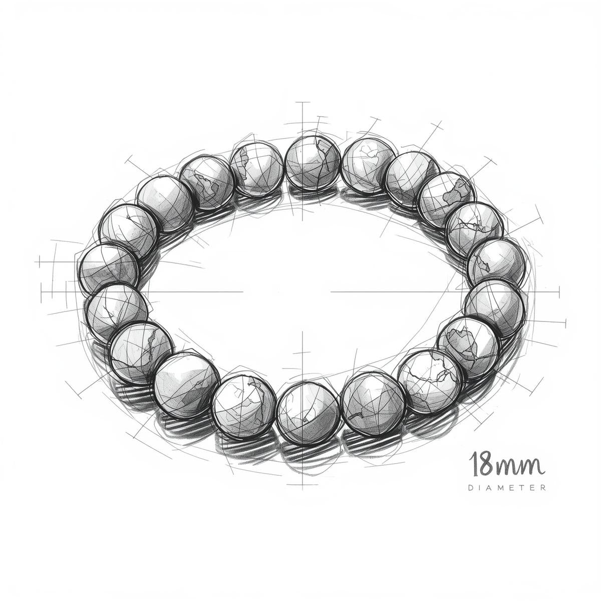 Armband mit natürlichem Cat's Eye Stein – weiß mit grau Schimmer