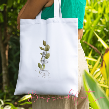 Yoga Tote Bag Tasche aus Bio-Baumwolle - yogagal innere Balance & Erdung